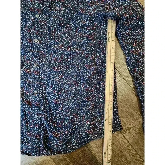 CACTUS Slim Fit Button geometric print long sleeve shirt Size L - Picture 5 of 6